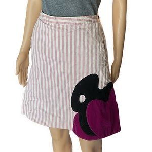 Vintage Y2K GIBO Striped Skirt with Pockets Made in Italy